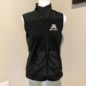 Charles River Apparel WEST POINT Monogrammed Black Women's BREEZE Vest Sz S